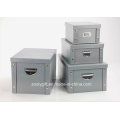 Multipurpose Starke PVC-Papier-Karton Faltbare Aufbewahrungsbox mit Metall-Taste und Griff für Office / Home Packing